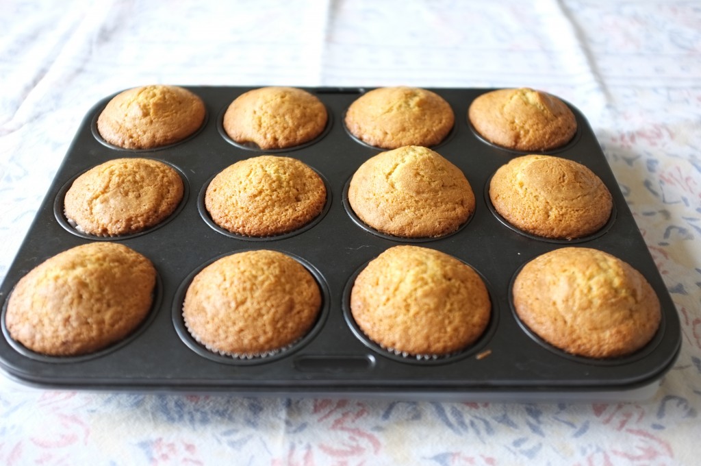 les cupcake à la sortie du four 