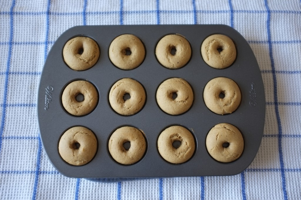 mini donuts sans gluten à la sortie du four