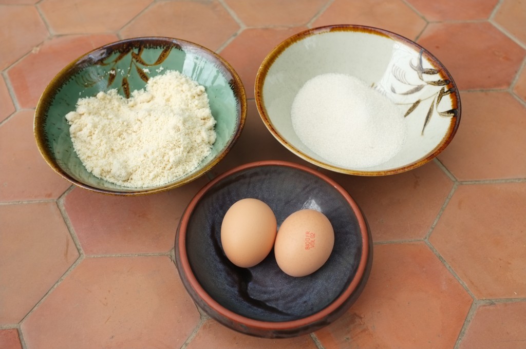 Ingrédients pour macaron Amaretti