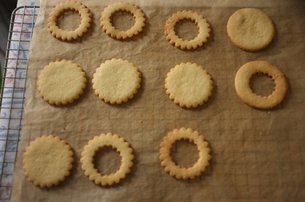 Les biscuits à la sortie du four