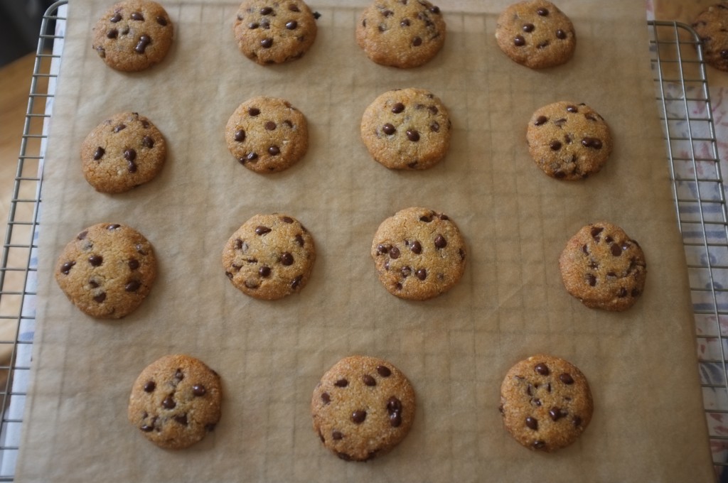 Les  cookies à la sortie du four