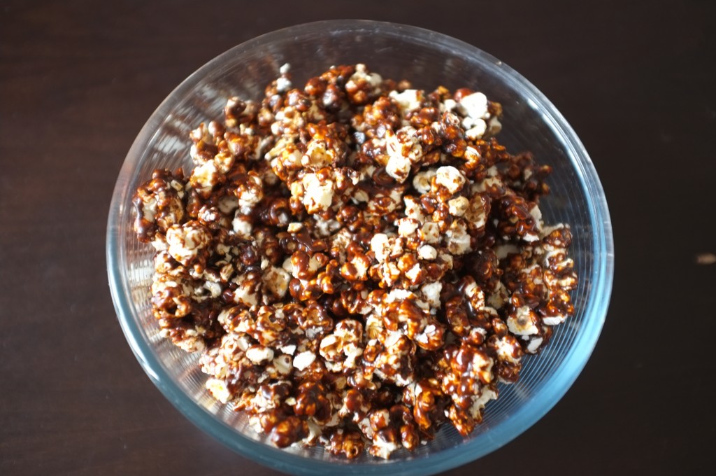 recette sans gluten de popcorn au caramel