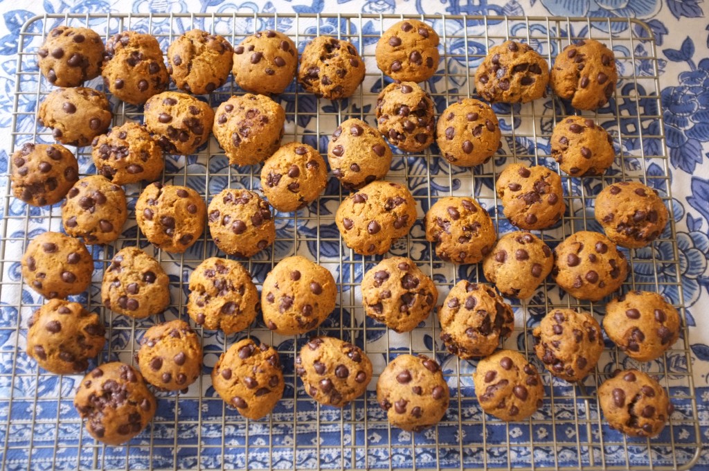 Les cookies refroidissent sur une grille