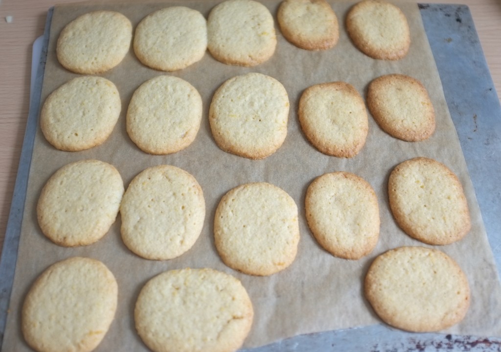 Les biscuits à la sortie du four