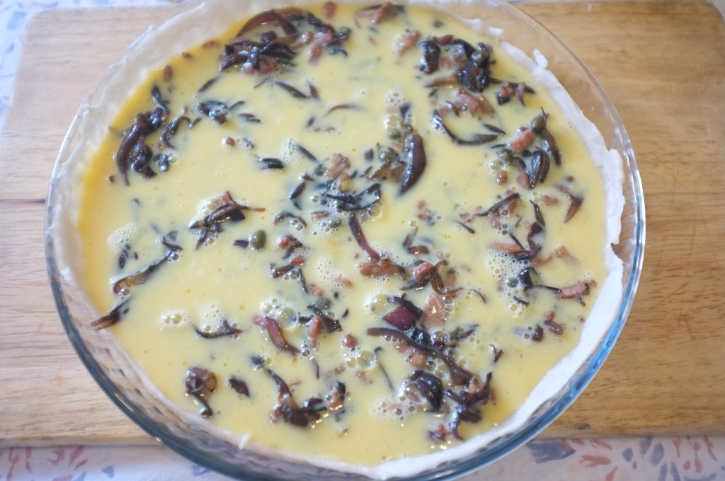 la quiche avant la cuisson