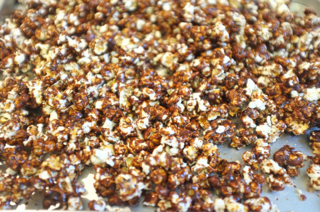 les grappe de pop corn au caramel sont brisés...