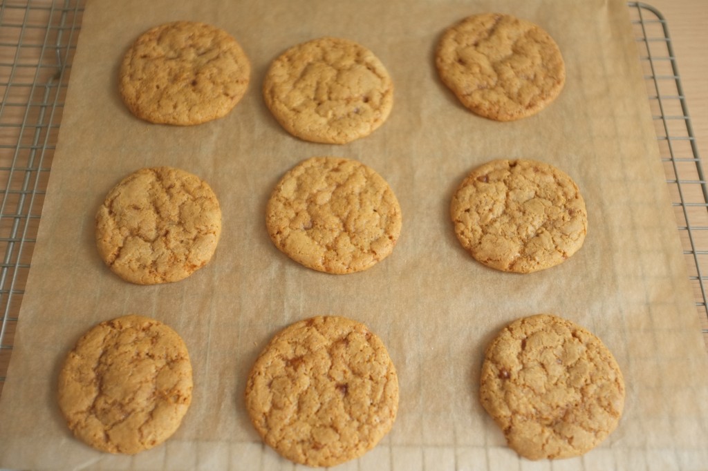 Les cookies au sirop  d'érable  à la sortie du four