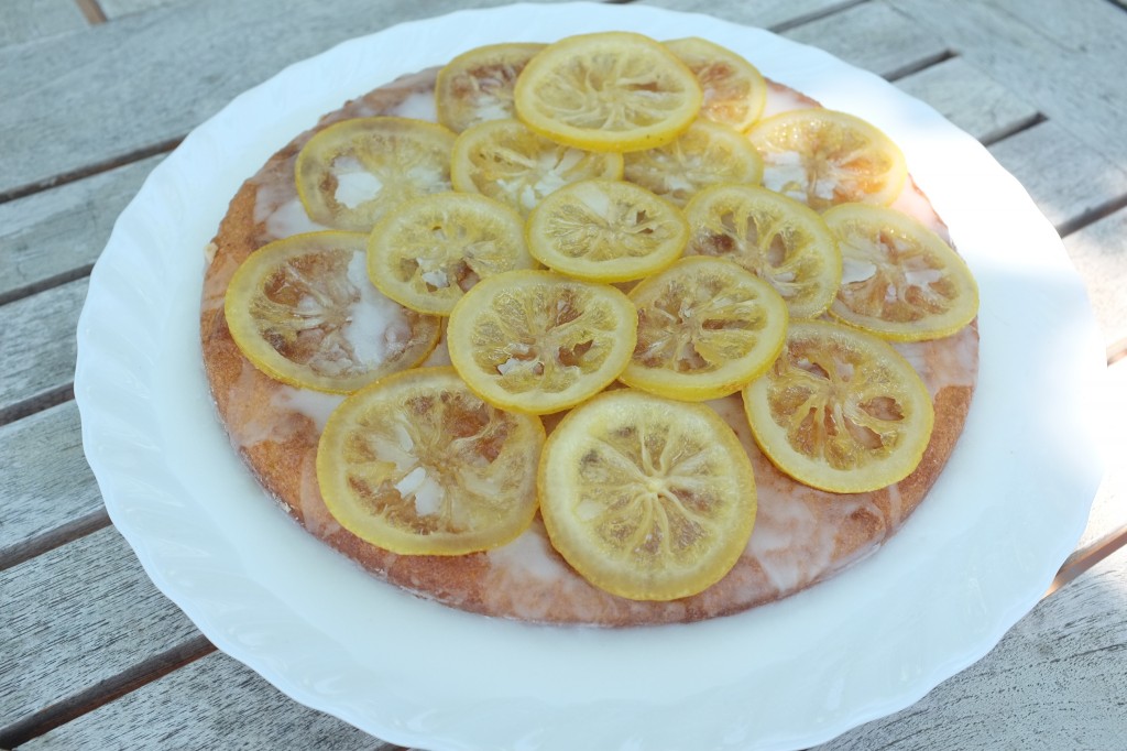 Le gâteau sans gluten à l'amande et aux citrons confits