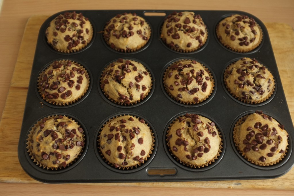 Les muffins à la sortie du four