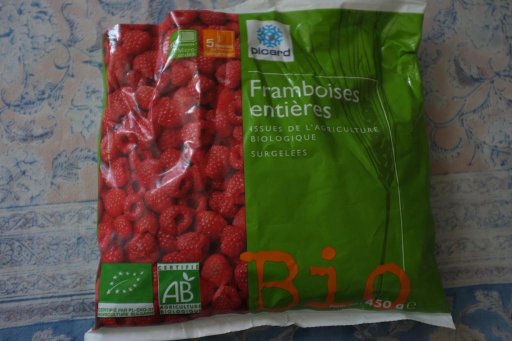 Les framboises congelées