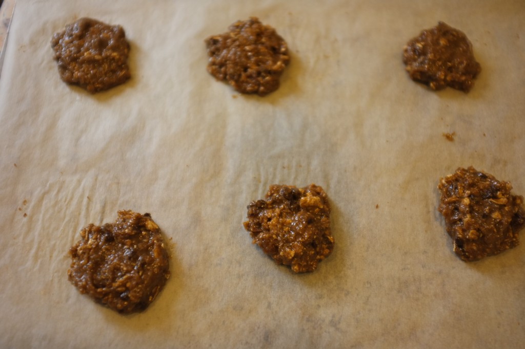 Les cookies avant d'être enfournés