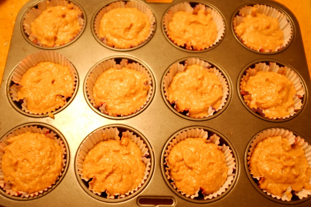 Les muffins avant d'être enfournés