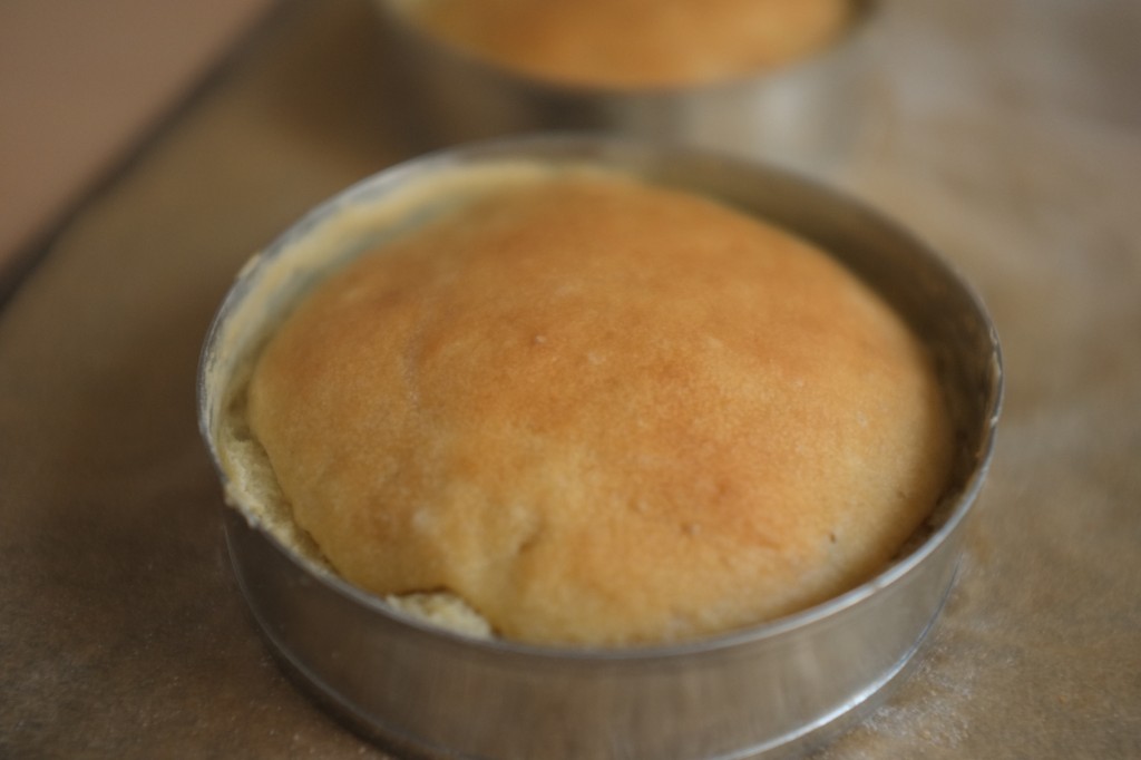 Les muffins à la sortie du four, tout dorés et gonflés