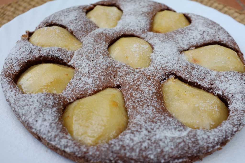 Le gâteau sans gluten poire et chocolat