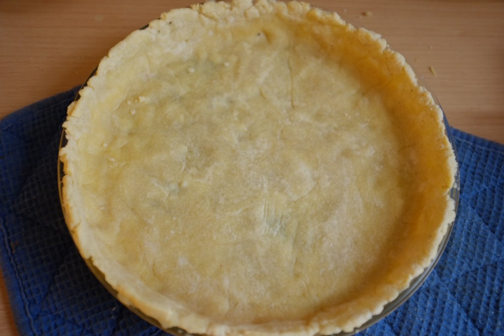 Le fond de tarte sans gluten à la sortie du four