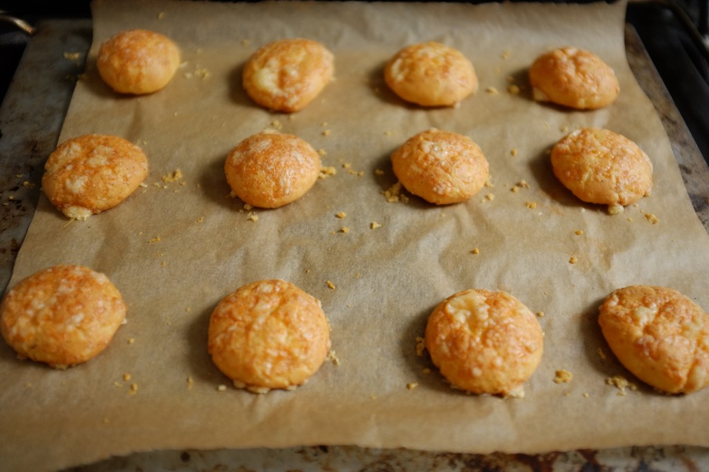 Les gougères sans gluten à la sortie du four