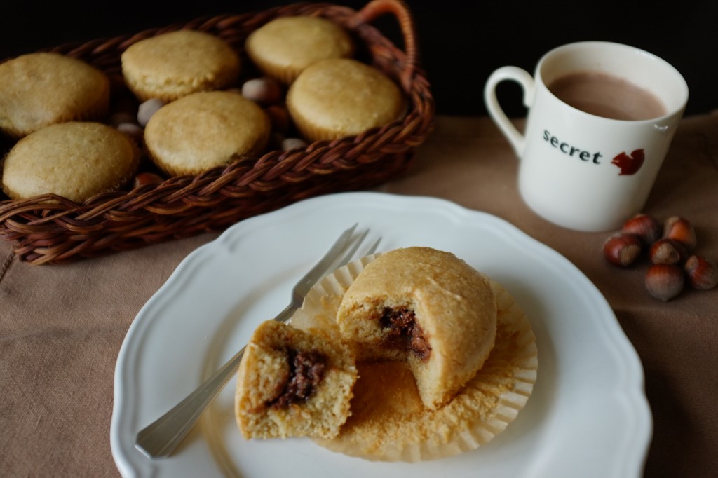 Les muffins sans gluten à la pâte à tartiner "noisette"