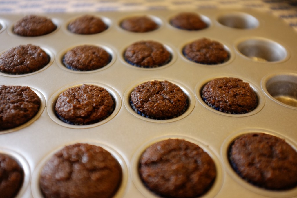 Les muffins sans gluten à la sortie du four