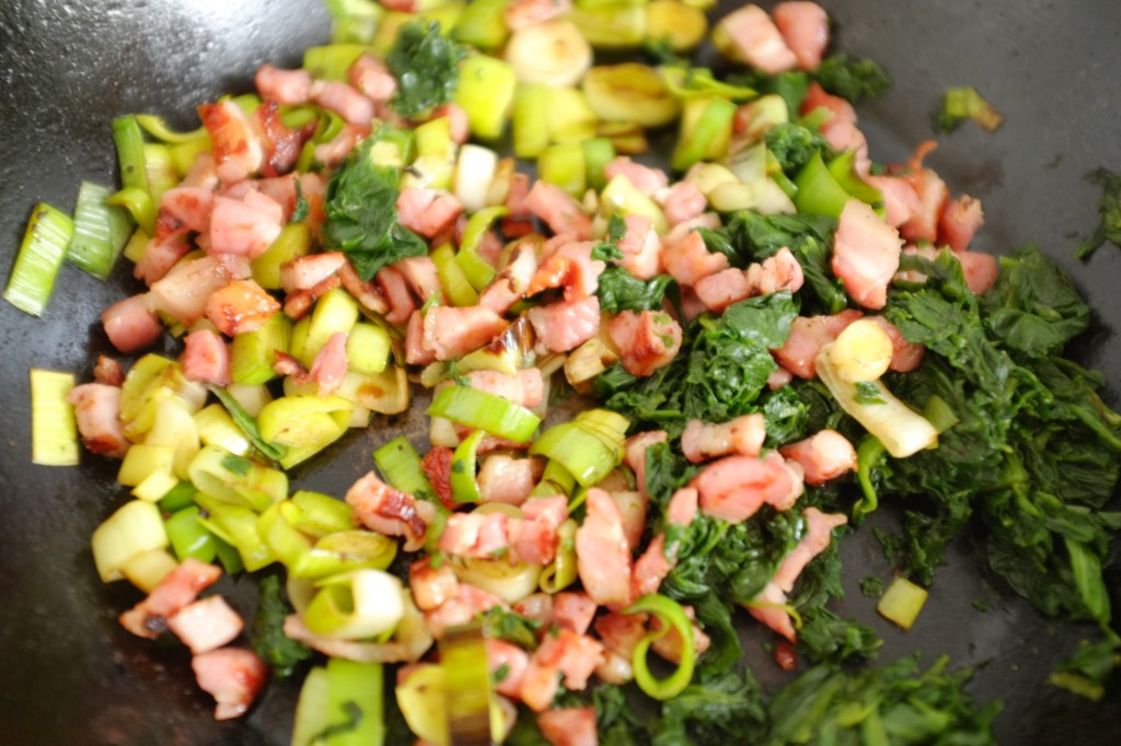 Les légumes sont mélanger après leur cuisson séparée