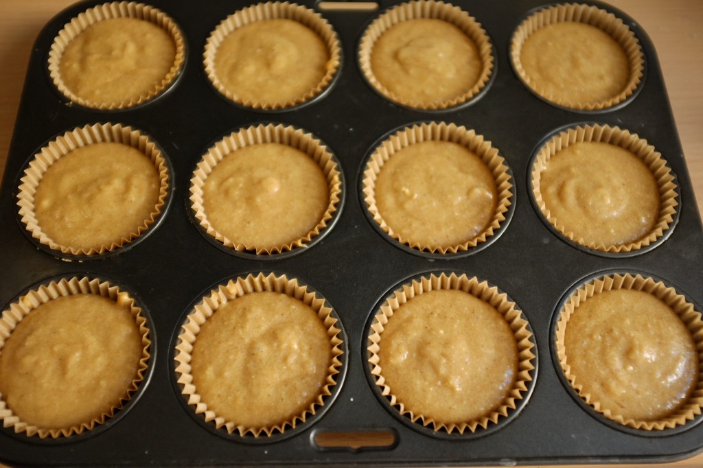 Les muffins avant d'être enfournés