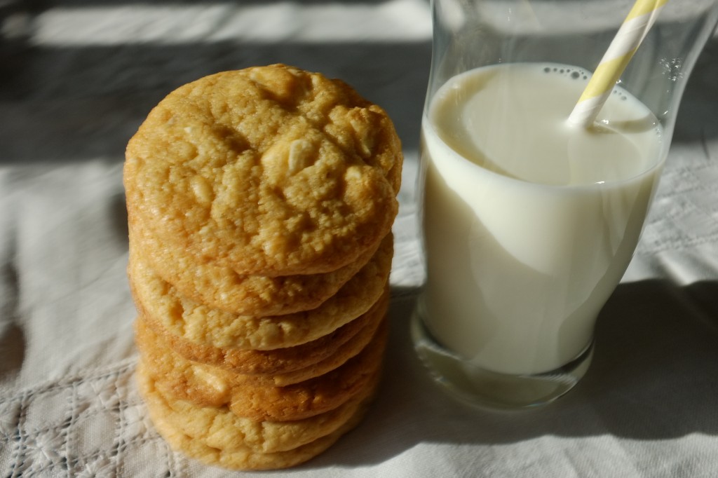 Les cookies sans gluten aux pépites de chocolat blanc