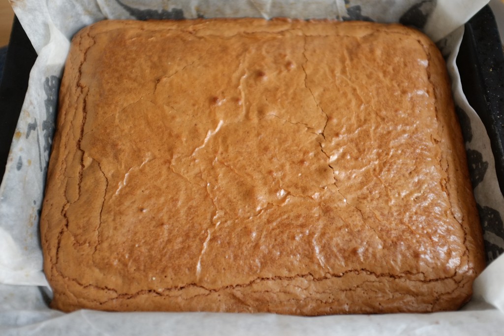 Le brownie chocolat sans gluten à la sortie du four