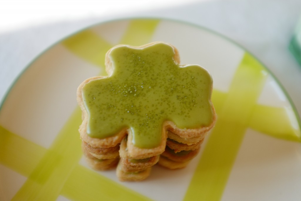 Le trèfle Irlandais en biscuit sans gluten pour la St Patrick