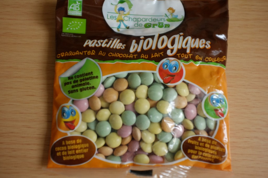 Ces pastilles au chocolat colorées sont biologique et sans gluten