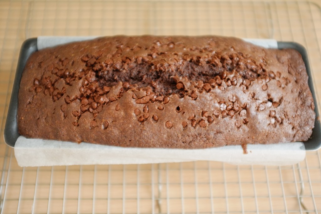 La cae sans gluten aux deux chocolats à la sortie du four.