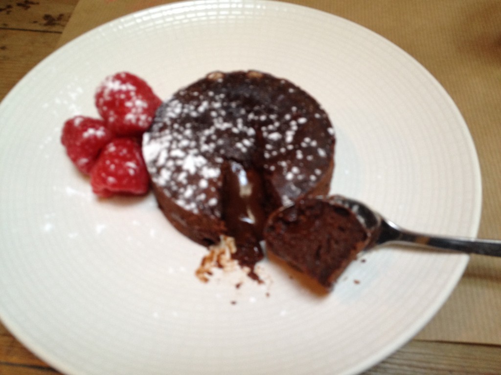 Le fondant au chocolat, choisi par Casey