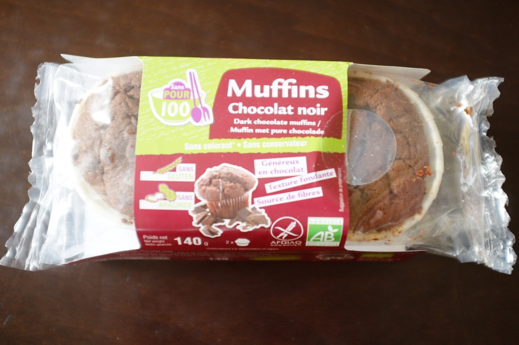 Les muffins aux pépites de chocolat noir, certifié sans gluten et sans arachide