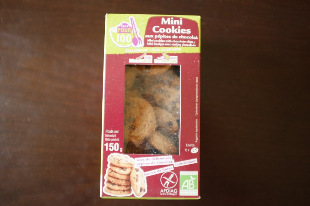 Les mini cookies, certifié sans gkuten et sans arachide