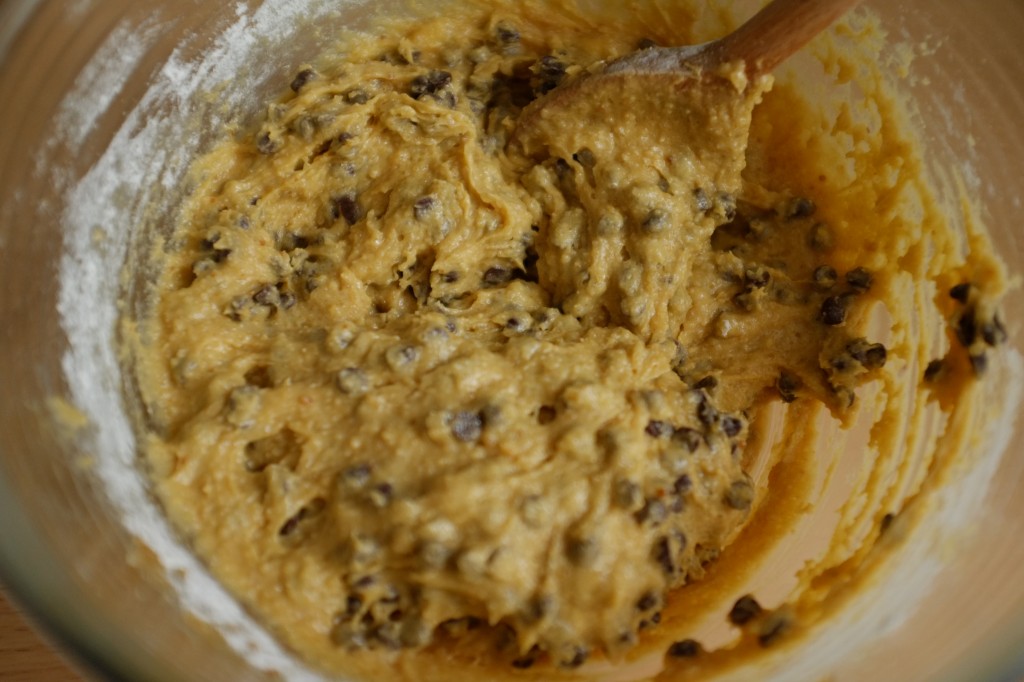 La pâte sans gluten pour les cookies au chocolat à la poêle