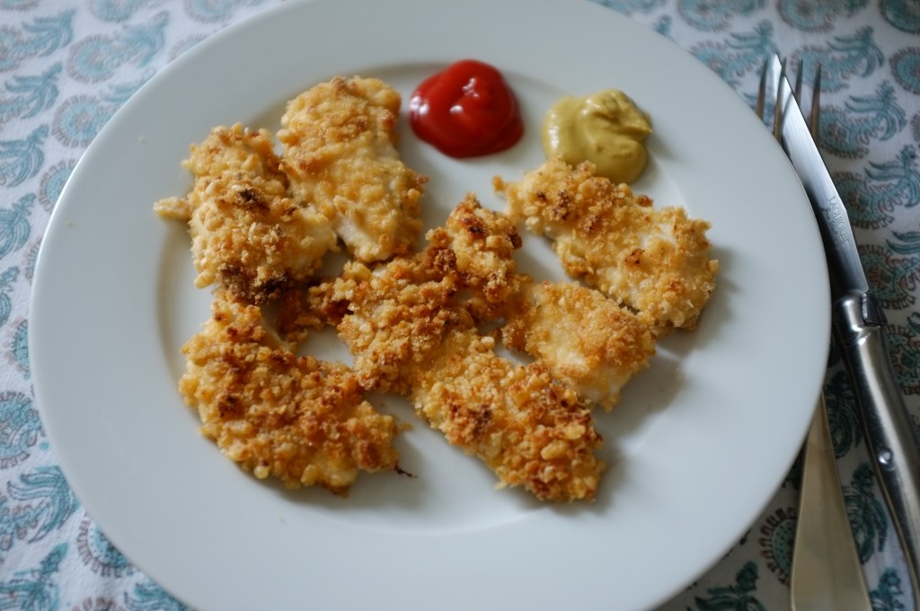 les nuggets de poulet sans gluten au riz soufflé