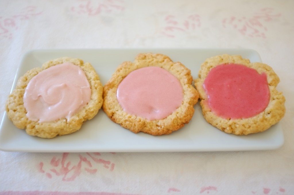 Les cookies sans gluten roses pour Meredith