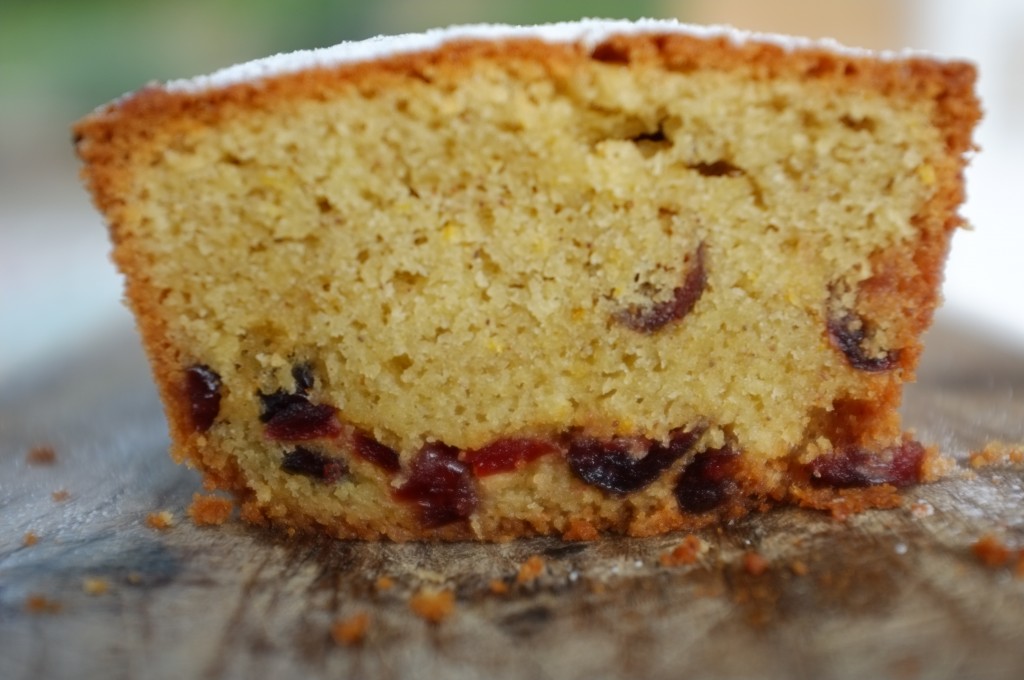 On apprerçoit le zeste d'orange et les belles cranberries rouges