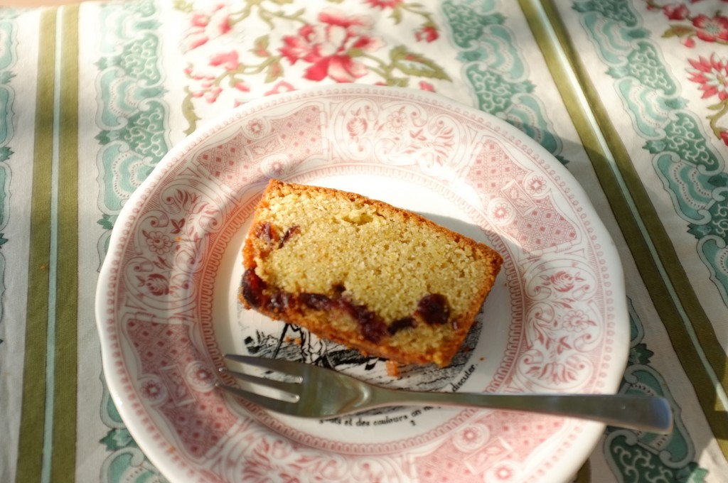 recette sans gluten de cake orange et cranberry