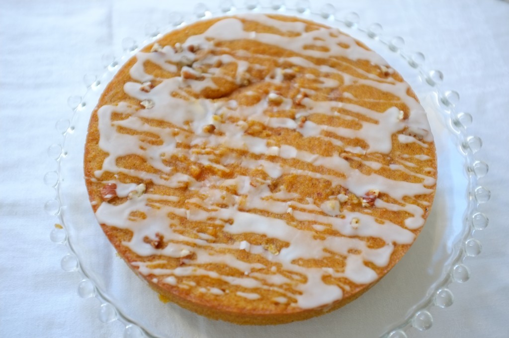 J'ai fais un glaçage simple pour décorer ce déliceiux gâteau sans gluten