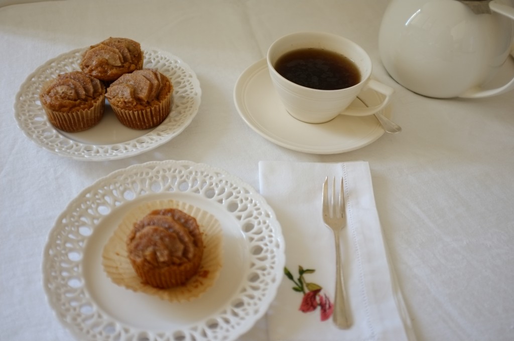 les muffins sans gluten poire et citron pour le petit déjeuner