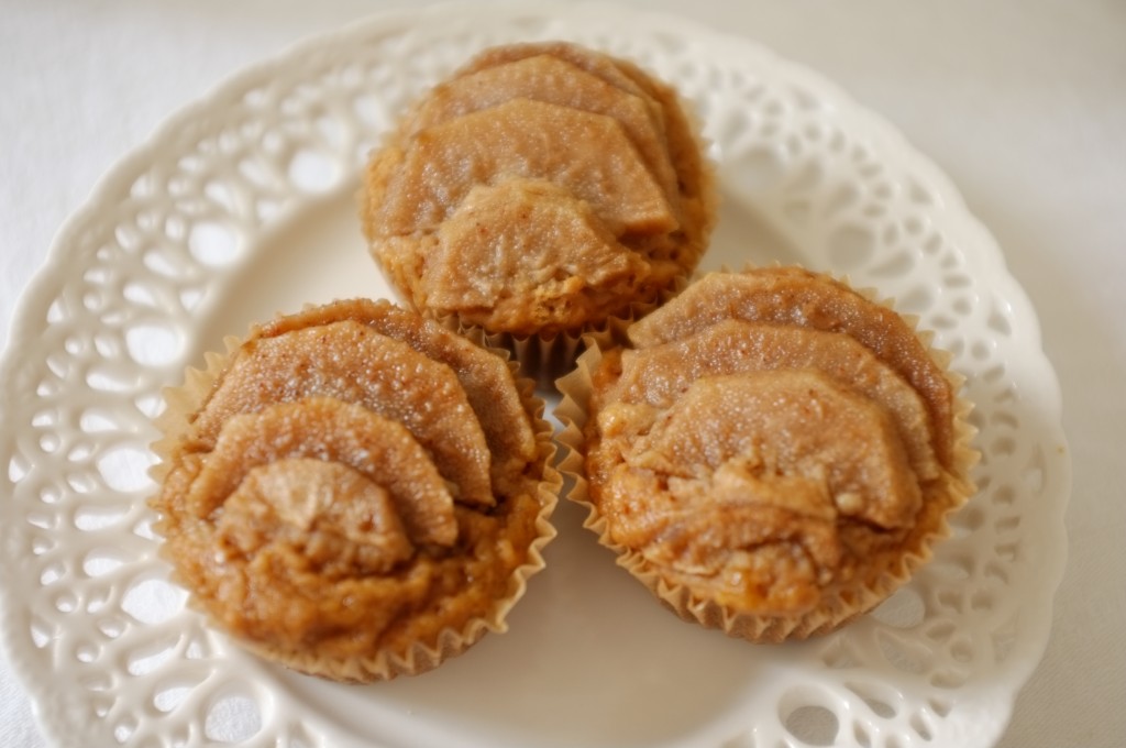 Les muffins sans gluten poire et citron pour le petit déjeuner