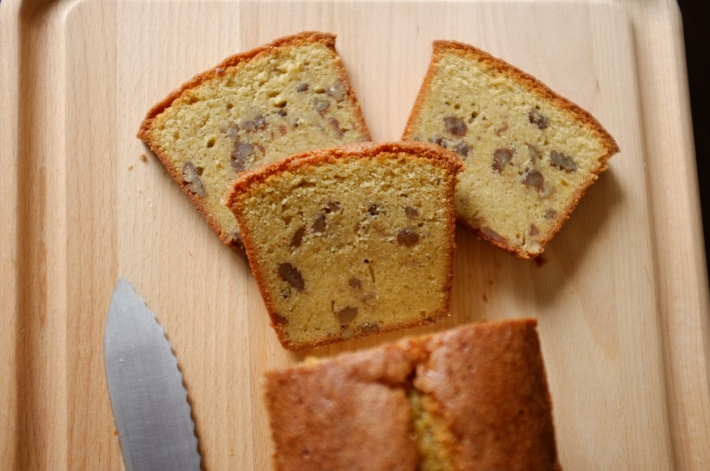 Les tranches de cake sans gluten au sirop d'érable et noix de pécan 