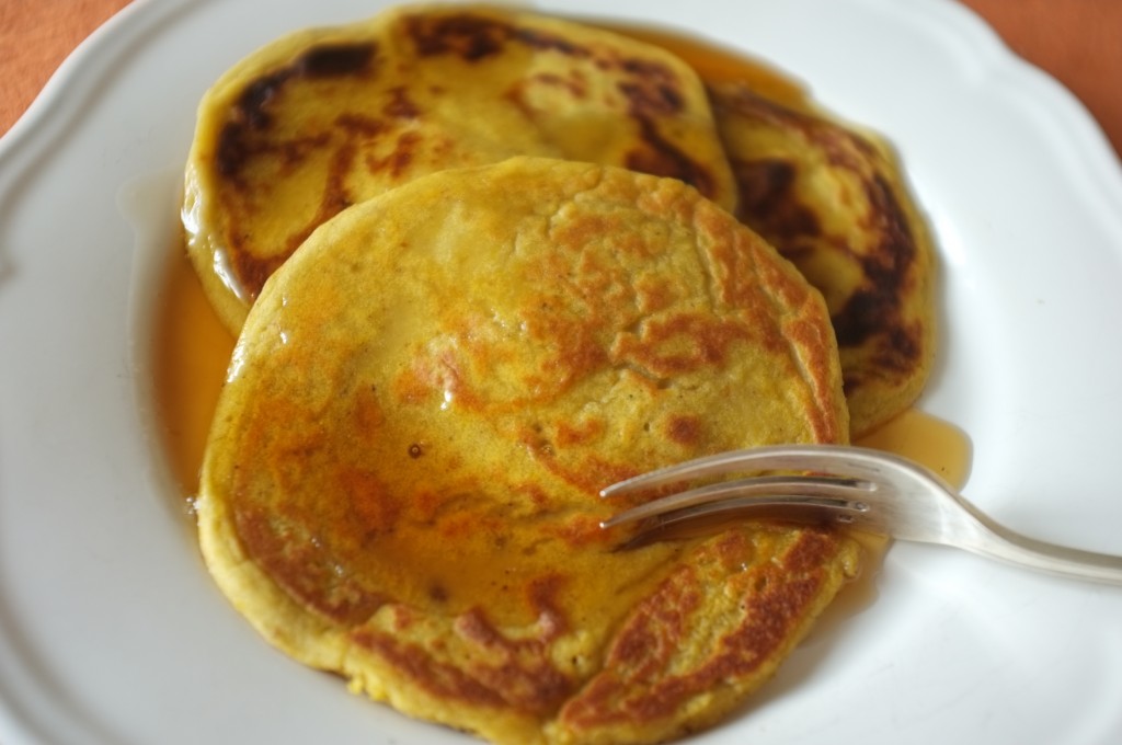 les pancakes sans gluten au potiron pour notre petit déjeuner