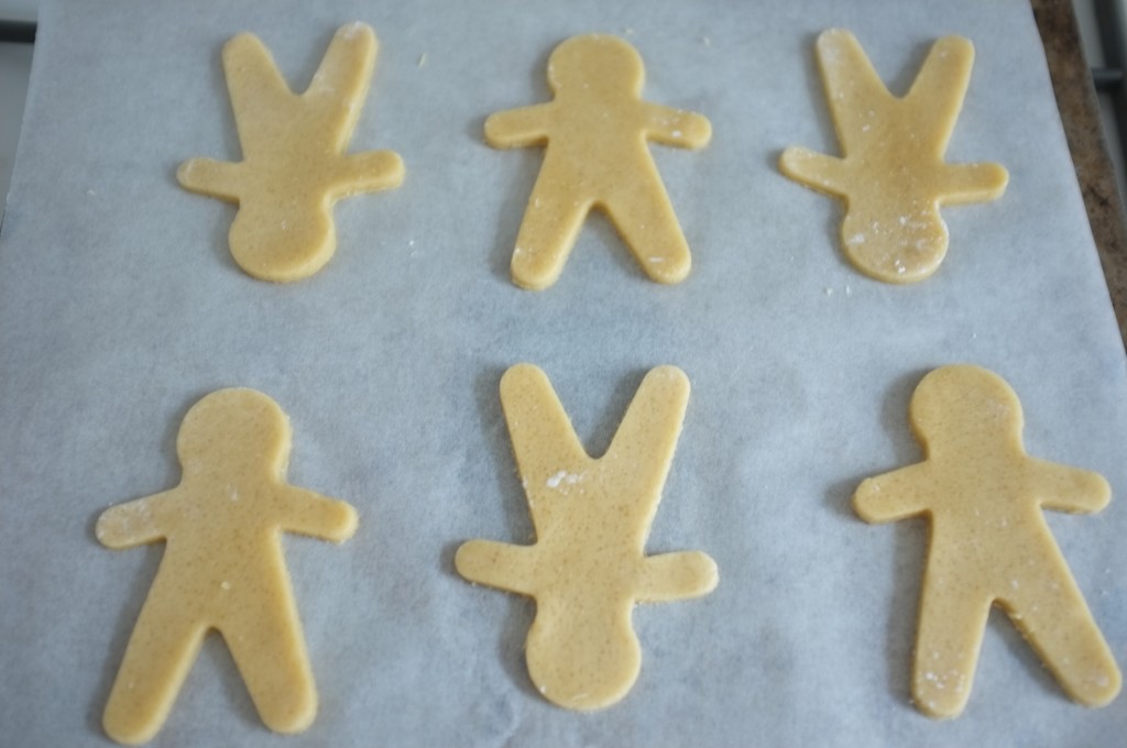 Les biscuits Rudoplhe avant d'être enfournés