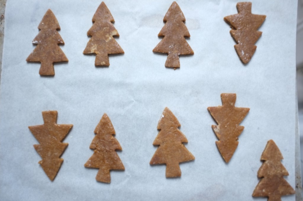 Les biscuits sans gluten sain aux épices avant d'être enfournés