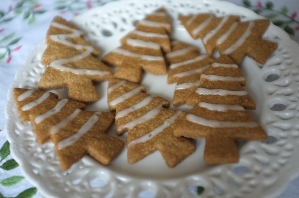 Les biscuits sans gluten en forme de sapin pour Nöel