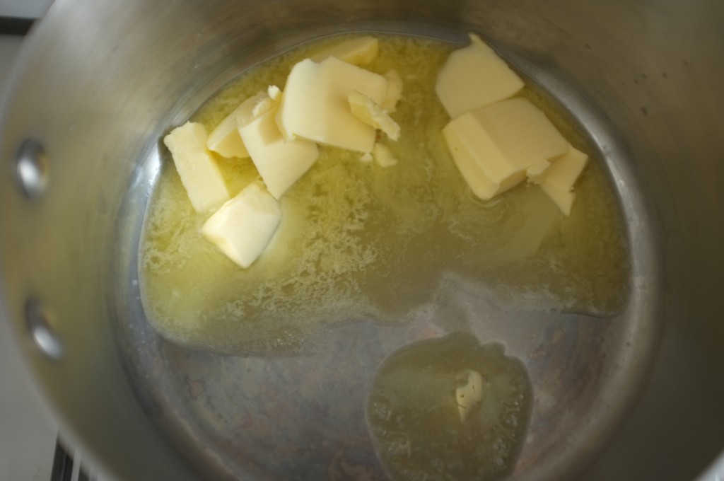 La préparation du beurre noisette, une grande première pour moi!