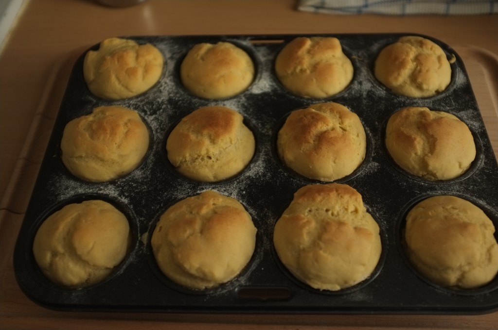 Les petits pains de table sans gluten à la sortie du four