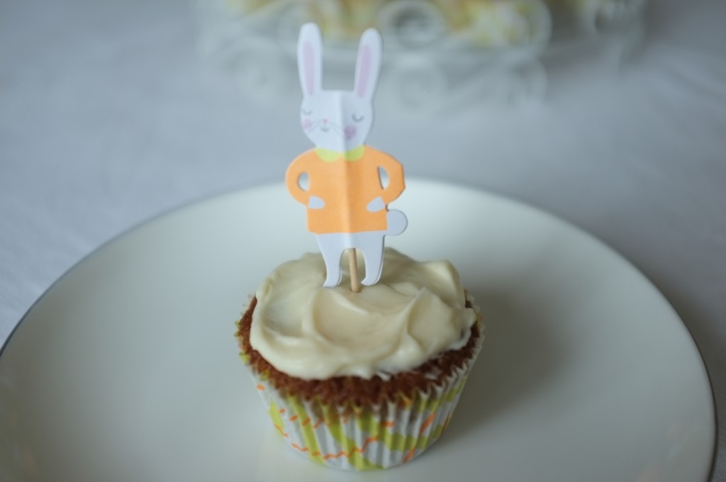 le cupcake sans gluten à la carotte pour célébrer Pâques 2015