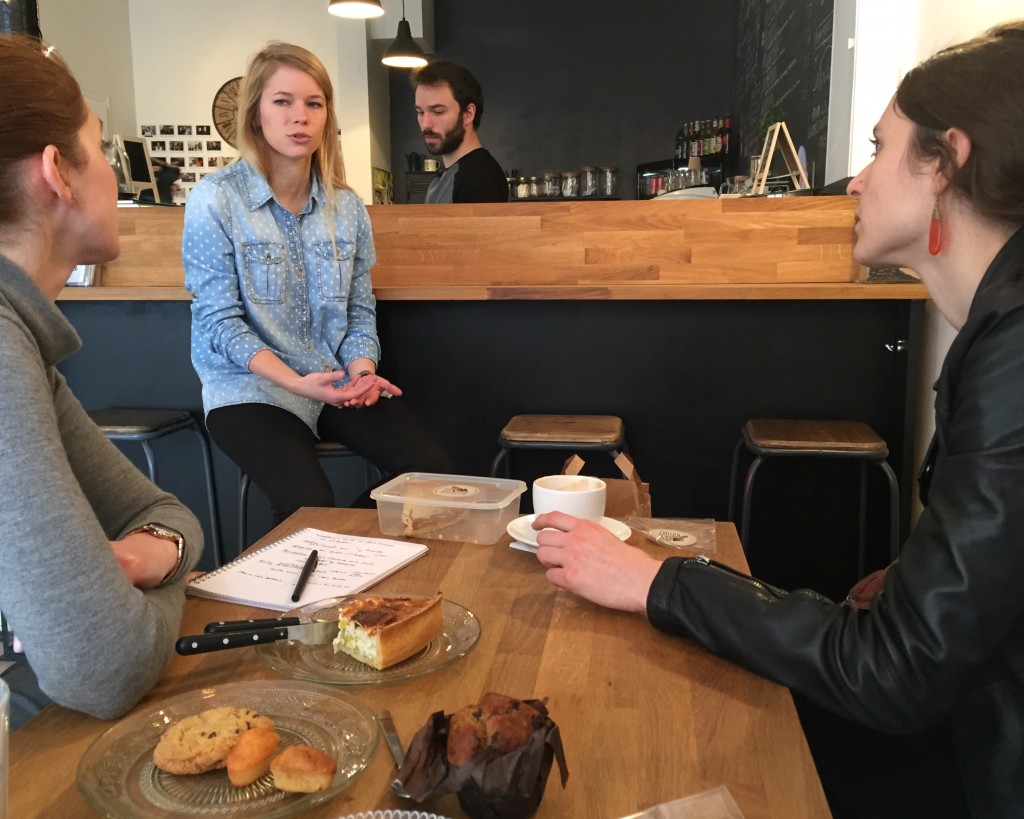 Discussion "sans gluten" entre Sarah de l'Atelier des Lilas, Barbara de Bears & Raccoons et moi