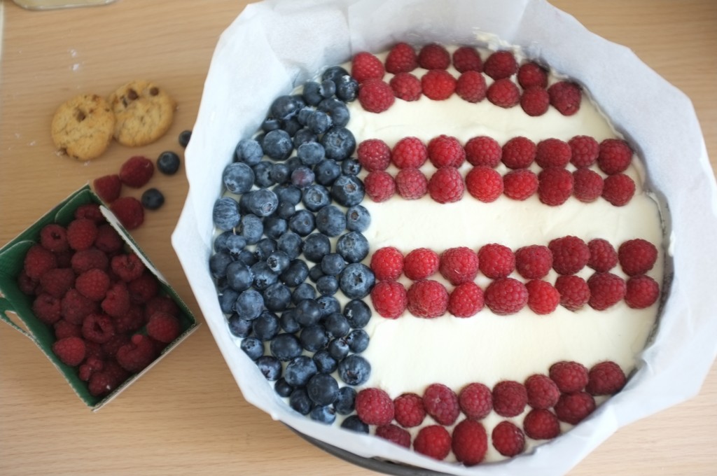 IL n'y a plus qu'à décorer en bleu blanc et rouge, ici le drapeau des Etats-Unis d'Amérique.